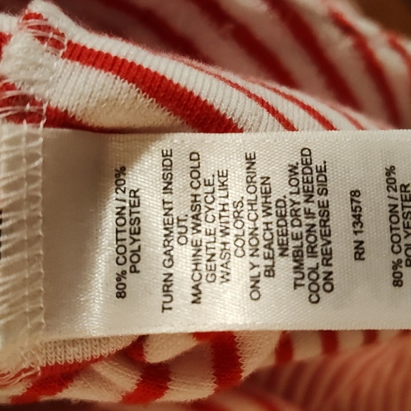 Vineyard Vines Martha's Vineyard Terry Shep Shirt Pullover Red White Stripe Med - Picture 11 of 11